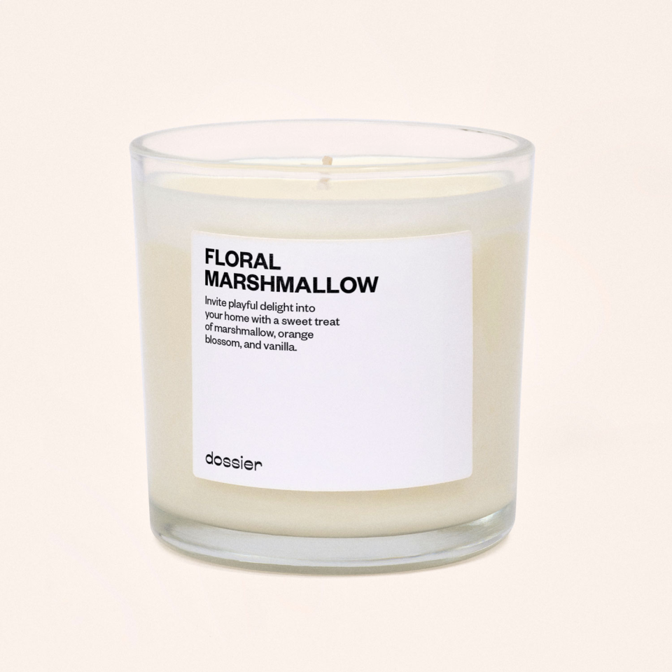 Floral Marshmallow Candle